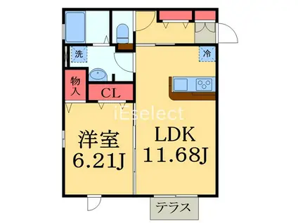 マーベラス八千代(1LDK/3階)の間取り写真
