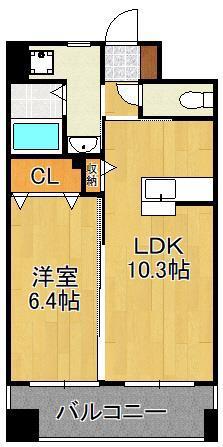ジュピター(1LDK/7階)の間取り写真