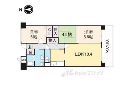 MAISONS&T(3LDK/2階)の間取り写真