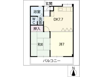 コーポ静(2DK/2階)の間取り写真