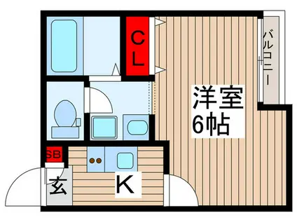 リベルテ大和田(1K/1階)の間取り写真