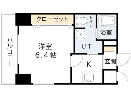 ラ・フォーレ松ヶ枝町III(1K/3階)の間取り写真