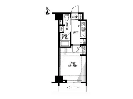 プレール・ドゥーク浜松町(1K/10階)の間取り写真