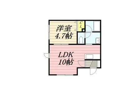 VIVO ノース27(1LDK/2階)の間取り写真