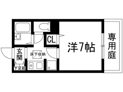 ユニティコート(1K/1階)の間取り写真