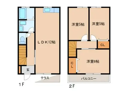 エコール・ド・ウキ ポワチエ(3LDK/1階)の間取り写真