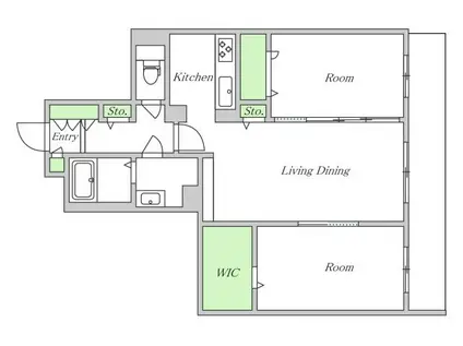 シャーメゾン エーデルワイス(2LDK/4階)の間取り写真
