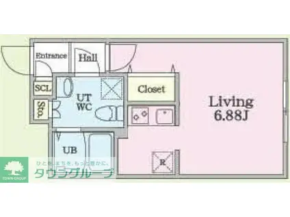 クアドール中野(ワンルーム/3階)の間取り写真