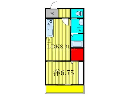 セミカ葛城 I(1LDK/1階)の間取り写真