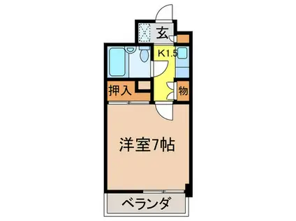 河野ハイツ(1K/4階)の間取り写真