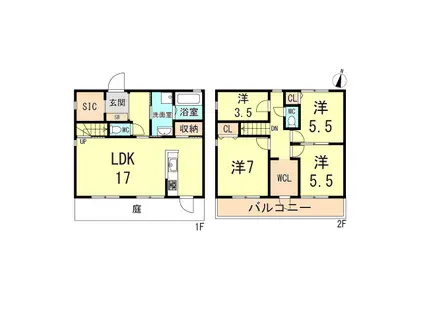 FAMILIA VILLA 須磨東落合II(4LDK/1階)の間取り写真