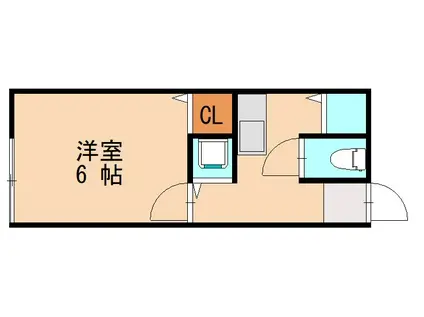 パレーシャル香椎(1K/2階)の間取り写真