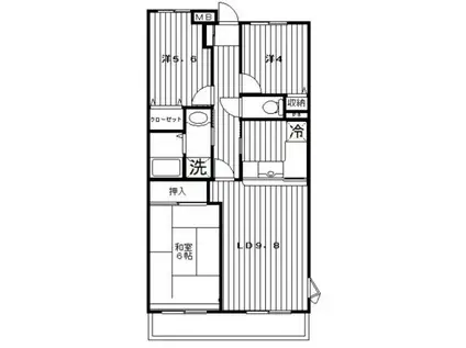 オクトス市ヶ尾1号棟(3LDK/4階)の間取り写真