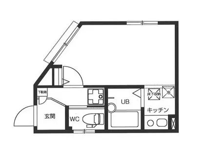 ネクスト上板橋(ワンルーム/1階)の間取り写真