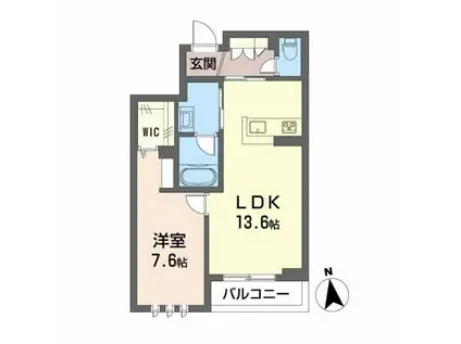 メゾン・ド・ジョウ(1LDK/3階)の間取り写真