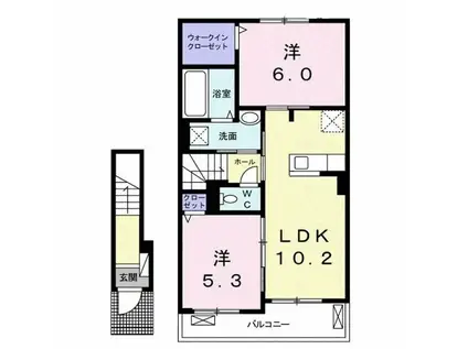 中村家 RONDEN(2LDK/2階)の間取り写真