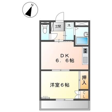 サンヒルズ鈴鹿(1DK/1階)の間取り写真
