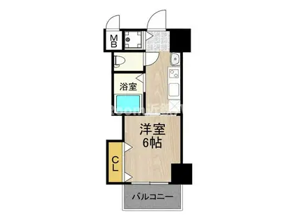 CITY SPIRE布施(1K/7階)の間取り写真