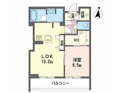 シャーメゾンステージ神明(1LDK/1階)の間取り写真