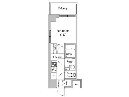 NーSTAGE南鳩ヶ谷(1K/6階)の間取り写真