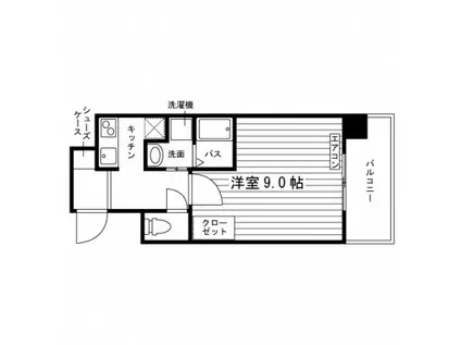 AMITIE瓦屋町山本ビル(ワンルーム/2階)の間取り写真