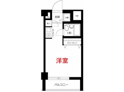 エムズフラット(ワンルーム/3階)の間取り写真