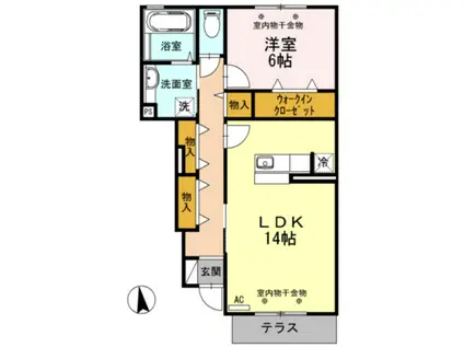 D-ROOM黒崎(2LDK/1階)の間取り写真
