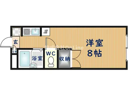 グレースハイツはなぞの(ワンルーム/2階)の間取り写真