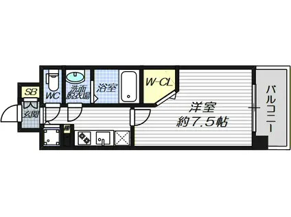 ミラージュパレス ロータスライフ(1K/3階)の間取り写真