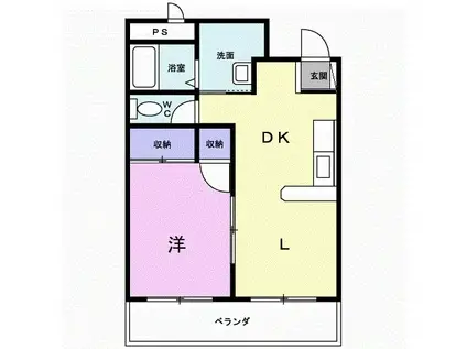 ニューマリッチ(1LDK/3階)の間取り写真