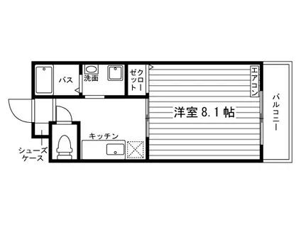 アディコート(ワンルーム/3階)の間取り写真