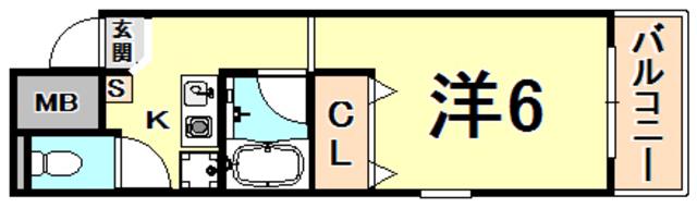 メイプルヒル(ワンルーム/5階)の間取り写真