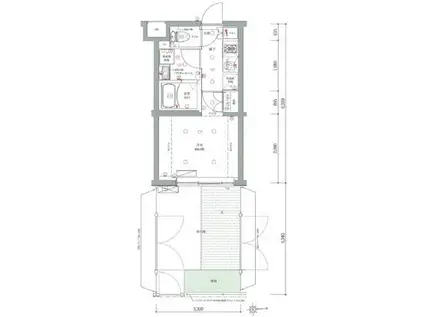 MAXIV HYS 高砂AZ(1K/1階)の間取り写真