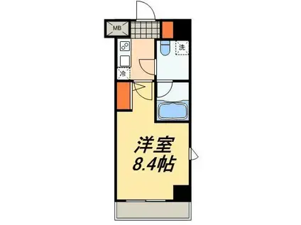 アイルイムーブル西日暮里(1K/6階)の間取り写真