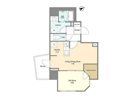 ESPOIR三田(1LDK/5階)の間取り写真