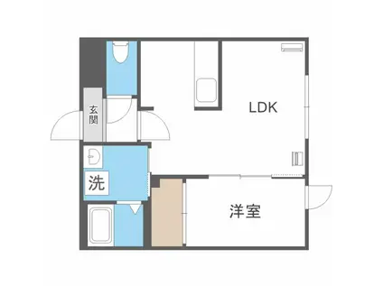CHOUCHOU N24 シュシュN24(1LDK/2階)の間取り写真
