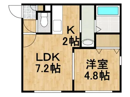 KENT HOUSEII(1LDK/1階)の間取り写真