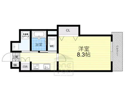 エスト茨木(1K/7階)の間取り写真