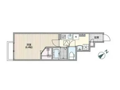 ミハス阿佐ヶ谷(1K/1階)の間取り写真