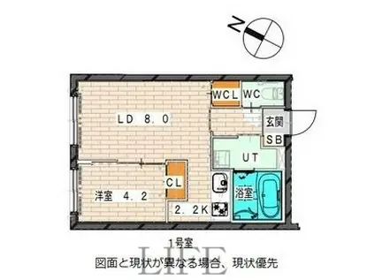 PARTIR平岸(1LDK/3階)の間取り写真