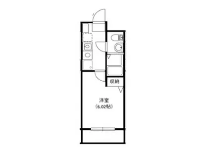 リアン駅前マンション(1K/2階)の間取り写真