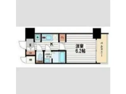 プレサンス玉造駅前ルージュ(1K/7階)の間取り写真