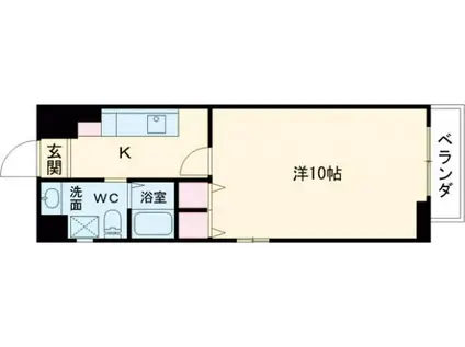 ウイング金屋町ステーションサイド(1K/12階)の間取り写真