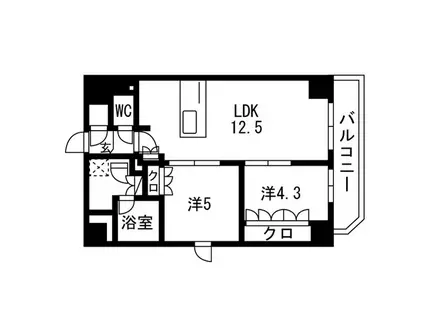 TRADIS両国III TRADIS両国III(2LDK/6階)の間取り写真