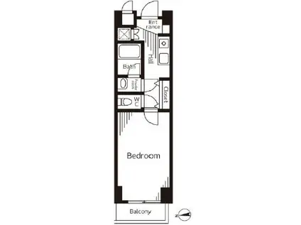 シルフィード東品川(1K/5階)の間取り写真