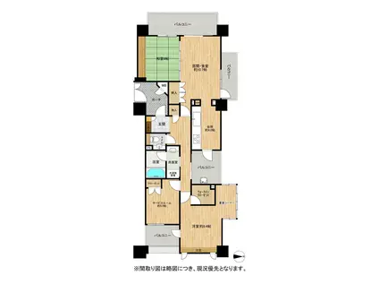 グランドメゾン古城公園401号(2SLDK/4階)の間取り写真