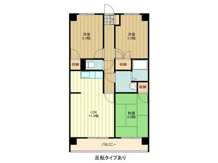 レジディア三軒茶屋(2LDK/12階)の間取り写真