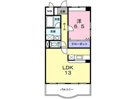 グランコンフォート(1LDK/4階)の間取り写真