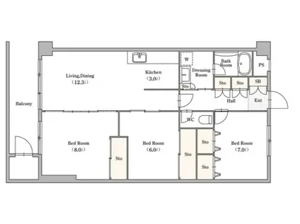 PLENDY浦和別所(3LDK/2階)の間取り写真