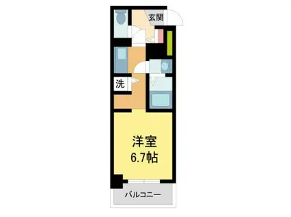 デルファーレ西宮(1K/7階)の間取り写真